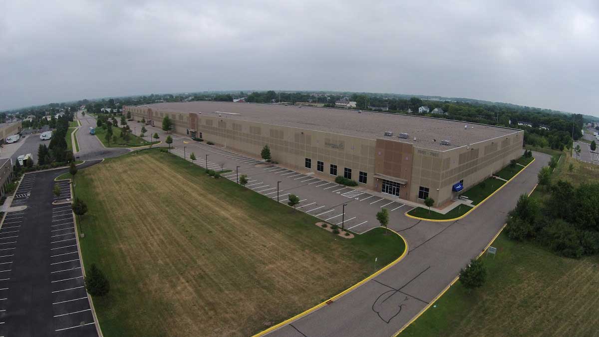 warehouse, aerial